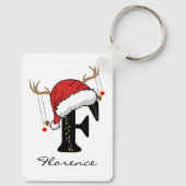Personalized Family Christmas Keychain for Friends Schlüsselanhänger (Rückseite)