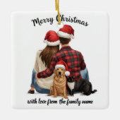 Personalized Family Christmas Ornament 2025 (Vorderseite)