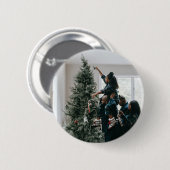 Personalized Family Christmas Photo  Button (Vorne & Hinten)
