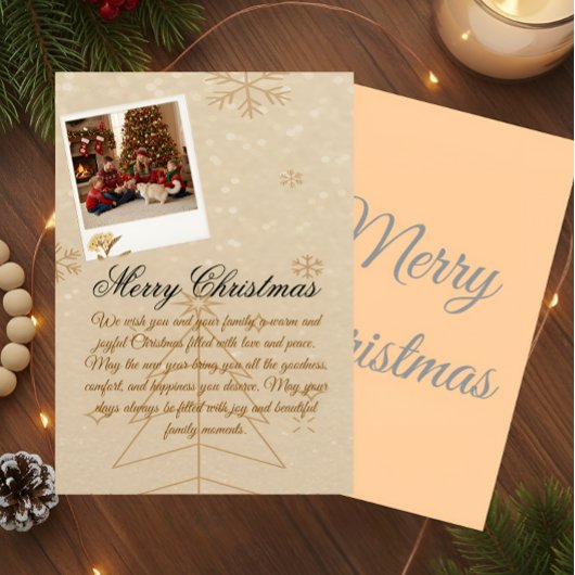 “Personalized Family Christmas Photo Card” Dankeskarte
