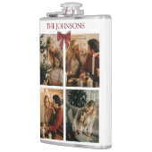 Personalized Family Christmas Photo Collage Flask Flachmann (Links)
