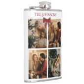 Personalized Family Christmas Photo Collage Flask Flachmann (Rechts)