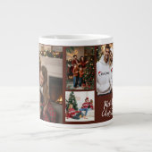 Personalized Family Christmas Photo Mug Jumbo-Tasse (Vorderseite)