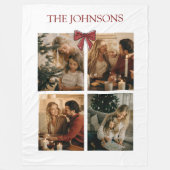 Personalized Family Christmas Photos Blanket Fleecedecke (Vorderseite)