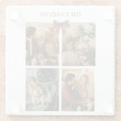 Personalized Family Christmas Photos Coaster Glasuntersetzer (Rückseite)