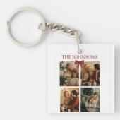 Personalized Family Christmas Photos Keychain Schlüsselanhänger (Vorderseite)
