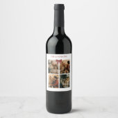 Personalized Family Christmas Photos Wine Label Weinetikett (Vorderseite)