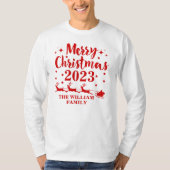 Personalized Family Christmas T-Shirt (Vorderseite)