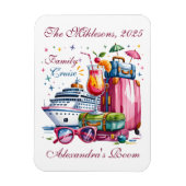 Personalized Family Cruise Name Year Magnet (Vertikal)