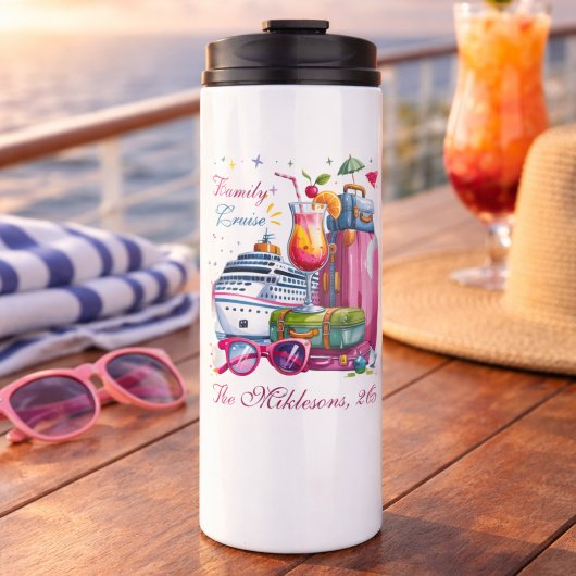 Personalized Family Cruise Name Year Thermosbecher