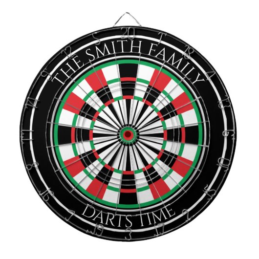 Personalized Family Dartboard with Custom Name  Dartscheibe (vorne)