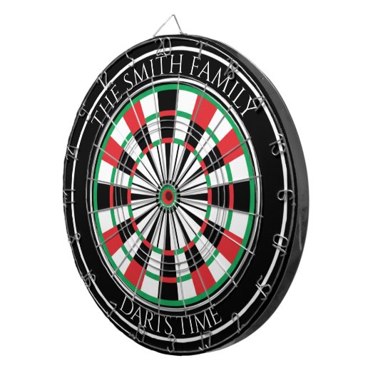 Personalized Family Dartboard with Custom Name  Dartscheibe (Vorderseite rechts)