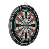 Personalized Family Dartboard with Custom Name  Dartscheibe (Vorderseite Links)