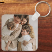 Personalized Family Double Sided Two Photo  Schlüsselanhänger (Rückseite)