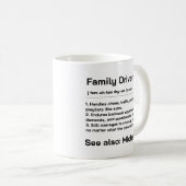 Personalized Family Driver | Funny Daily Driving Kaffeetasse (VorderseiteRechts)