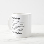 Personalized Family Driver | Funny Daily Driving Kaffeetasse (Vorderseite Links)