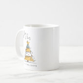 Personalized Family holiday x mas winter photo Kaffeetasse (Vorderseite Links)