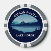 Personalized Family Lake House Reunion Pokerchips (Vorderseite)