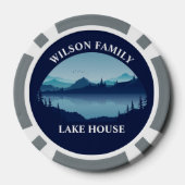 Personalized Family Lake House Reunion Pokerchips (Rückseite)