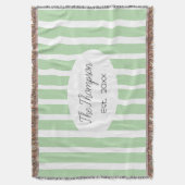 Personalized Family Last Name and Est Year Wedding Decke (Vorderseite Vertikal)