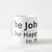 Personalized Family Mug – Custom Family Name & Yea Kaffeetasse (Vorderseite Links)