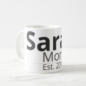 Personalized Family Mug – Custom Name & Role Gift Kaffeetasse (Vorderseite Links)