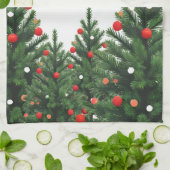 Personalized Family Name Christmas Tree Geschirrtuch (Gefaltet)