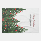 Personalized Family Name Christmas Tree Geschirrtuch (Horizontal)