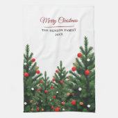 Personalized Family Name Christmas Tree Geschirrtuch (Vertikal)