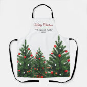 Personalized Family Name Christmas Tree Schürze (Vorderseite)