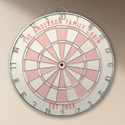 Personalized Family Name Custom Pink Game Room  Dartscheibe
