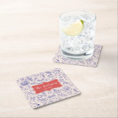 Personalized Family Name Cute Hand Drawn Food Rechteckiger Pappuntersetzer (Vor Ort)