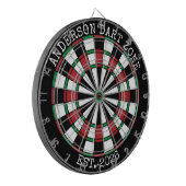 Personalized Family Name Dartboard Man Cave Dartscheibe (Vorderseite Links)