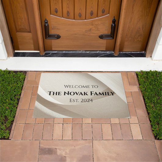 Personalized Family Name Doormat – Welcome Fußmatte (Außenbereich)