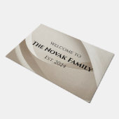 Personalized Family Name Doormat – Welcome Fußmatte (Schrägansicht)