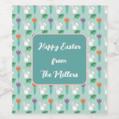 Personalized Family Name Easter Wine Label Weinetikett (Einzelnes Label)
