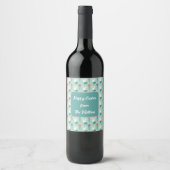 Personalized Family Name Easter Wine Label Weinetikett (Vorderseite)