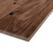 Personalized Family Name est. year faux wood Schneidebrett (Ecke)