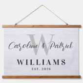 Personalized Family Name Framed Fabric Sign Wandteppich Mit Holzrahmen (Vorne)