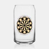 Personalized Family Name Gold Black Dartboard Dosenglas (Vorderseite)