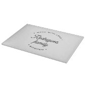 Personalized Family Name KITCHEN CHIC Schneidebrett (Ecke)