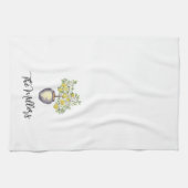 Personalized Family Name Lemon Topiary Geschirrtuch (Horizontal)