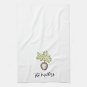 Personalized Family Name Lemon Topiary Geschirrtuch (Vertikal)