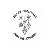 Personalized Family Name Merry Christmas Bauble Gummistempel (Prägung)