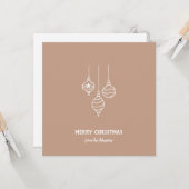 Personalized Family Name Merry Christmas Bauble Karte (Vorderseite/Rückseite Beispiel)