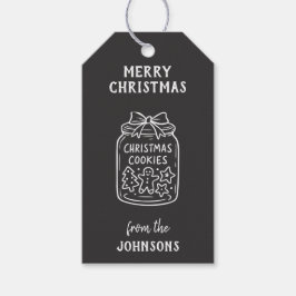 Personalized Family Name Merry Christmas Cookies Geschenkanhänger