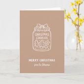 Personalized Family Name Merry Christmas Cookies Karte (Gelbe Blume)