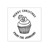 Personalized Family Name Merry Christmas Cupcake Gummistempel (Prägung)