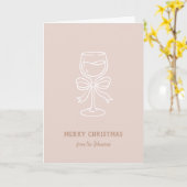 Personalized Family Name Merry Christmas Drink Karte (Gelbe Blume)