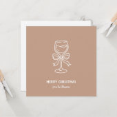 Personalized Family Name Merry Christmas Drink Karte (Vorderseite/Rückseite Beispiel)
